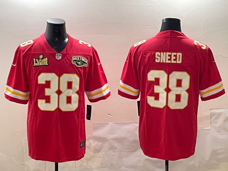 Men Kansas City Chiefs 38 Sneed Red Second generations 2025 Nike Limited NFL Jersey style 2